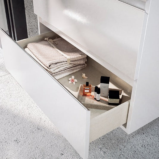 Mueble de baño sin lavabo blanco brillo suspendido moderno | 3_BP