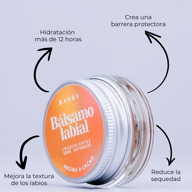 Bálsamo labial cacao hidratante reparador para labios secos