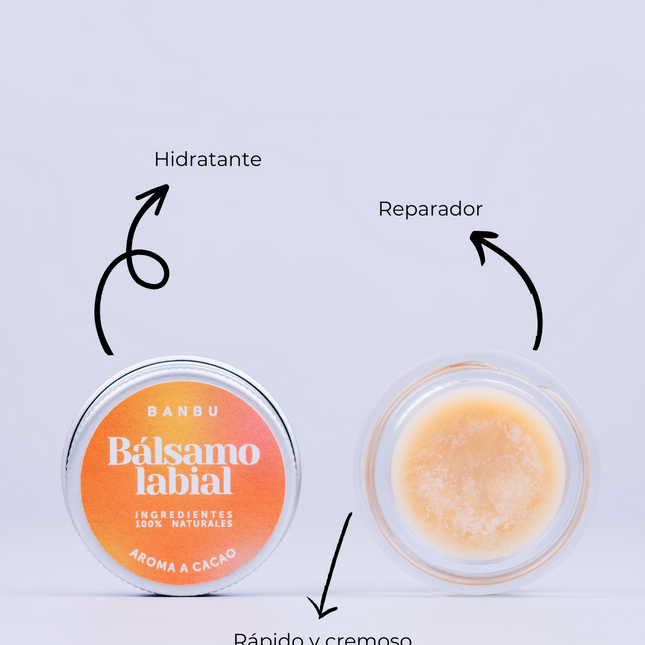 Bálsamo labial cacao hidratante reparador para labios secos
