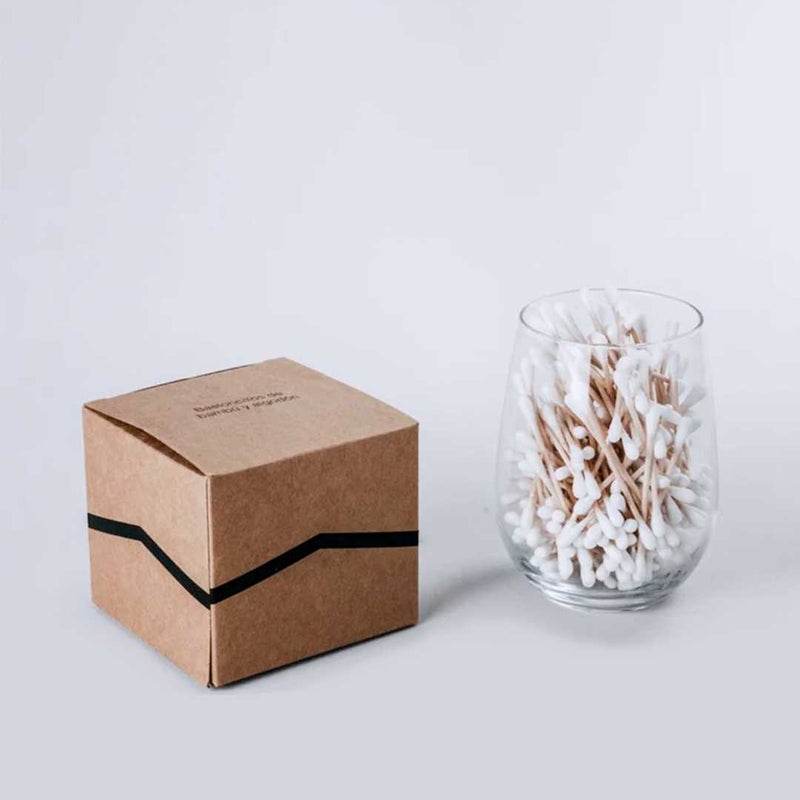 Bastoncillos de algodón orgánico 500 unidades uso diario