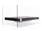 Lareira de mesa a etanol de 1000 W em metal e vidro temperado.