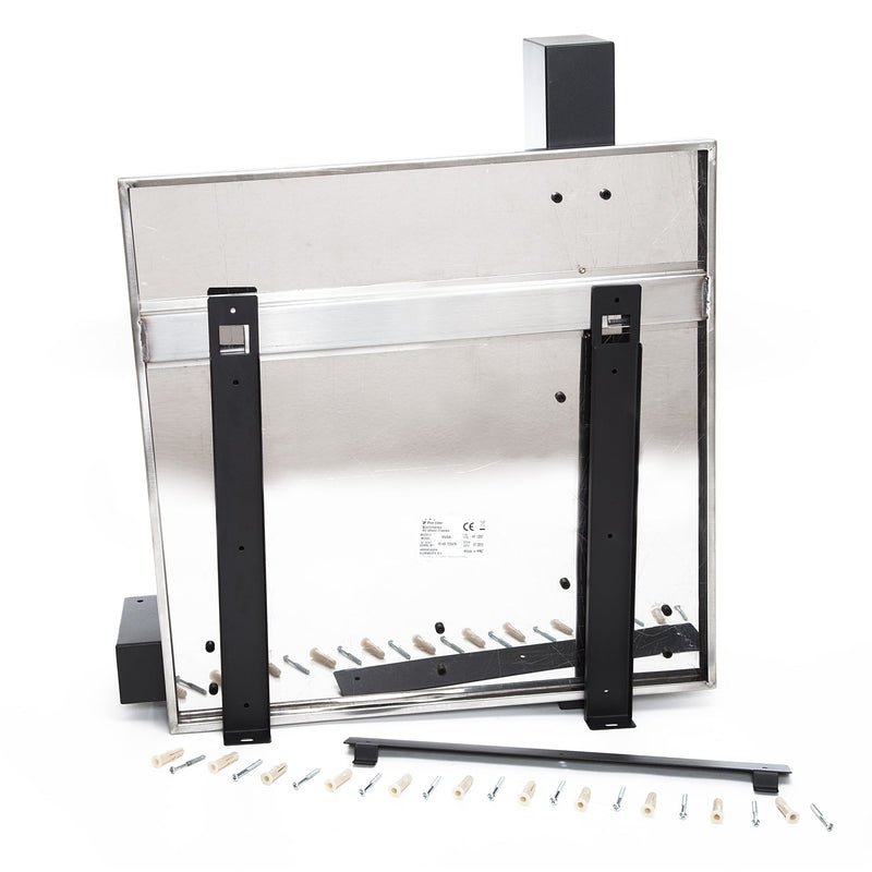 Chimenea de etanol mural en acero inoxidable negro