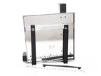 Versatile black stainless steel wall-mounted ethanol fireplace
