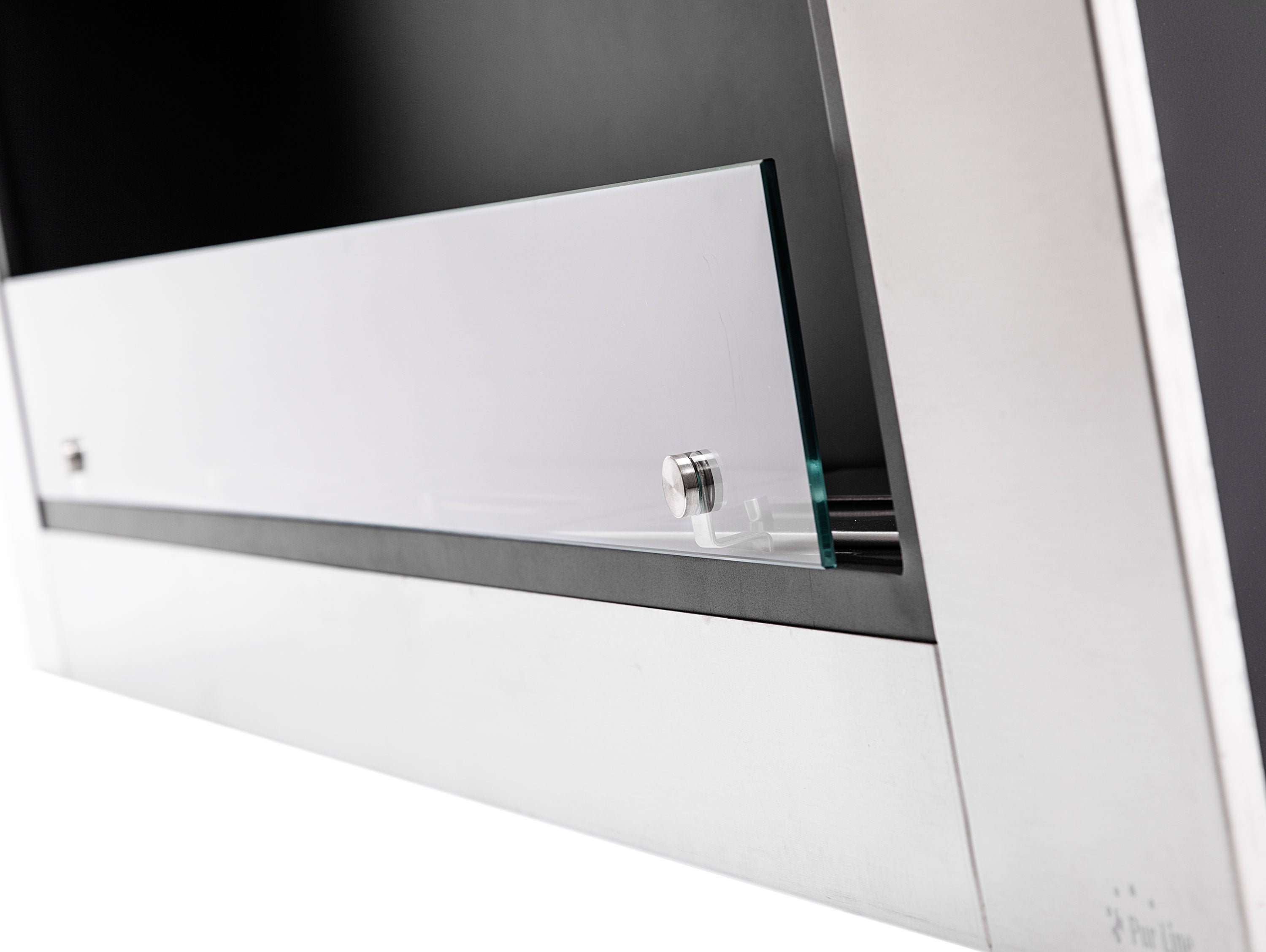 Built-in floor-standing ethanol fireplace with 3 burners