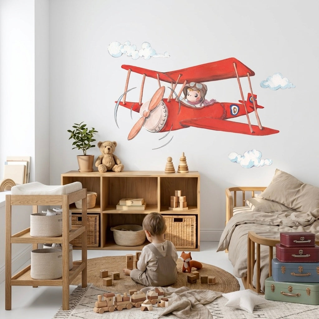 Vinilo decorativo infantil Pepo el Aviador | Exclusivo