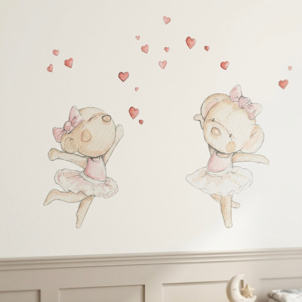 Vinilo decorativo infantil ositas bailarinas | TO DANCE