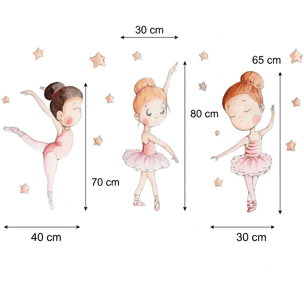 Vinilo decorativo infantil BAILAMOS | Pintado a mano para niños