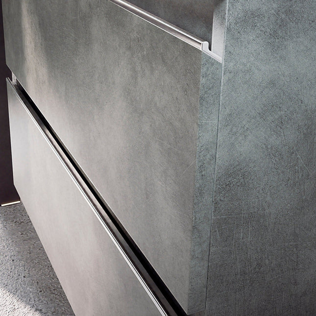 Mueble de baño sin lavabo cemento suspendido 2 cajones | 3_BP