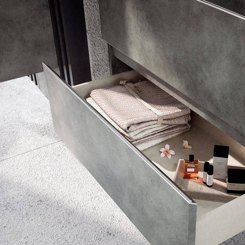 Mueble de baño cemento con 3 cajones y patas a suelo | 3_BP