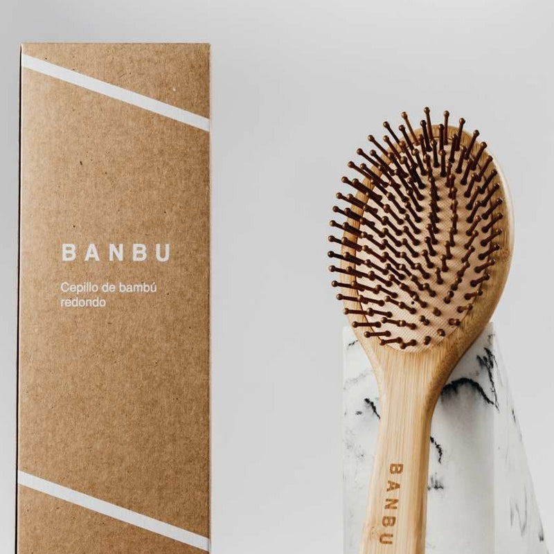 Cepillo de bambú antifrizz para cabello largo y uso diario