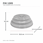 Tapa de silicona plegable para microondas transparente