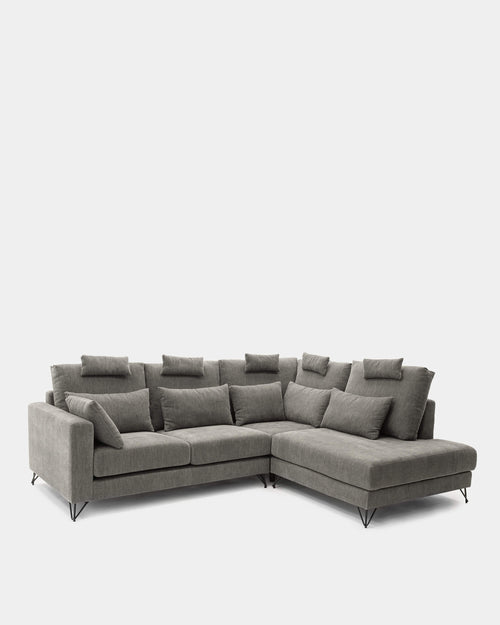 Sofá chaise longue verde de 6 lugares | espaçoso e confortável