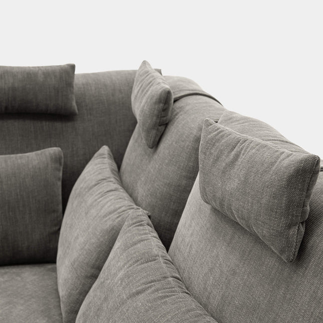 Sofá chaiselongue verde 6 plazas | amplio y cómodo