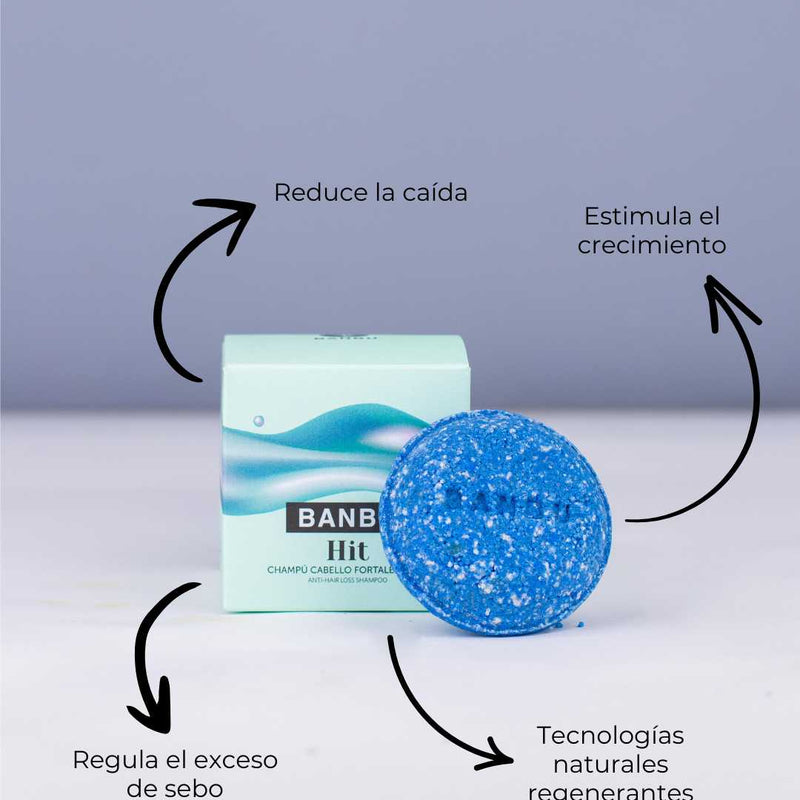 Champú sólido fortalecedor anticaída para cabellos