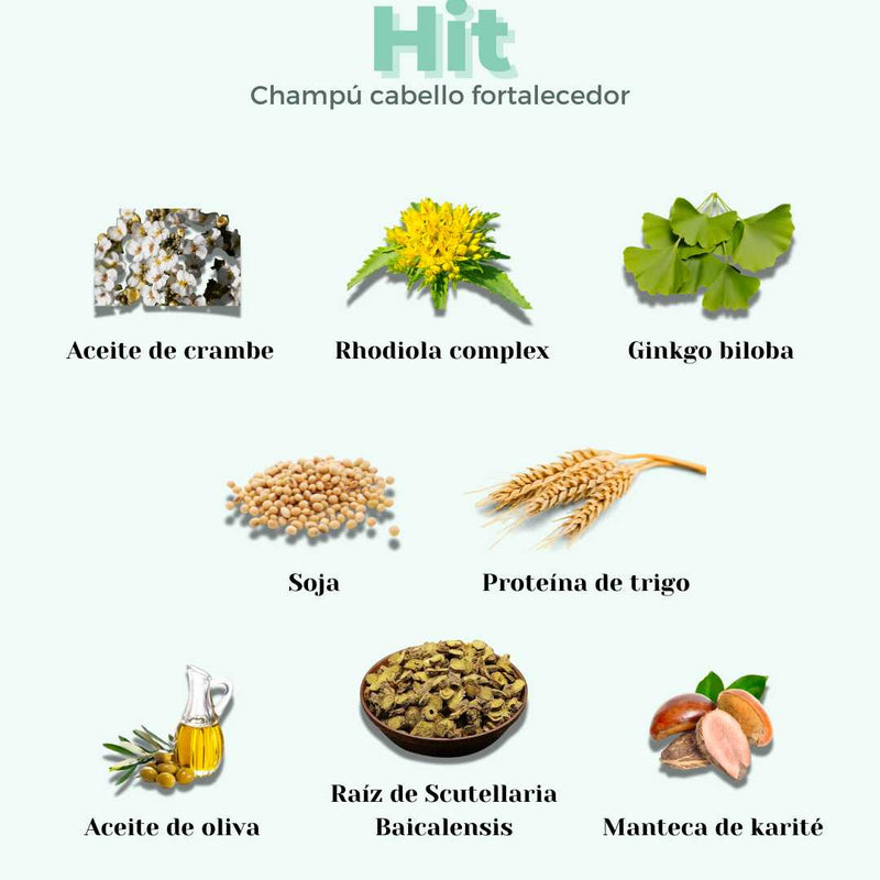 Champú sólido fortalecedor anticaída para cabellos