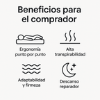 Colchón espuma de alta densidad con viscoelástica firmeColchonesFurniture > Beds & Accessories > Mattresses > Innerspring Mattresses