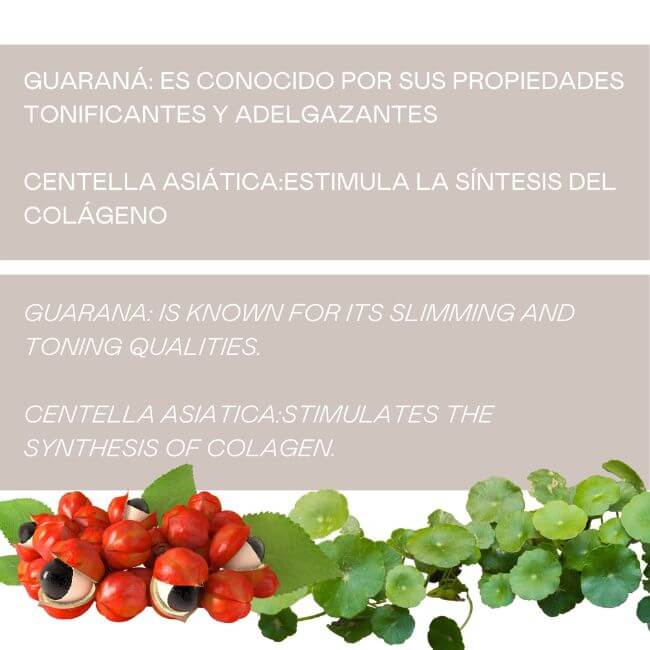 Crema corporal calor activo reduce contorno con guaraná