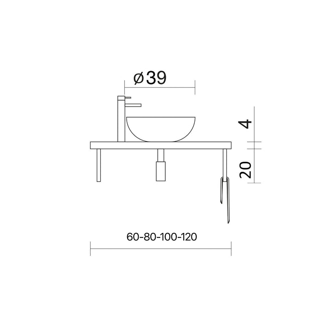 Encimera de baño con lavabo solid surface negro mate | 3_BP