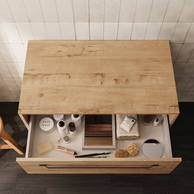 Mueble de baño sin lavabo con encimera roble ostippo | 3_BP