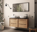 Conjunto mueble de baño completo 120 cm roble Ostippo Ebony | 3_BP