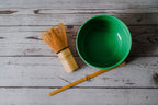 Matcha Tea Set 3 Pieces – Ceramic Bowl, 72-Prong Bamboo Whisk and Scoop