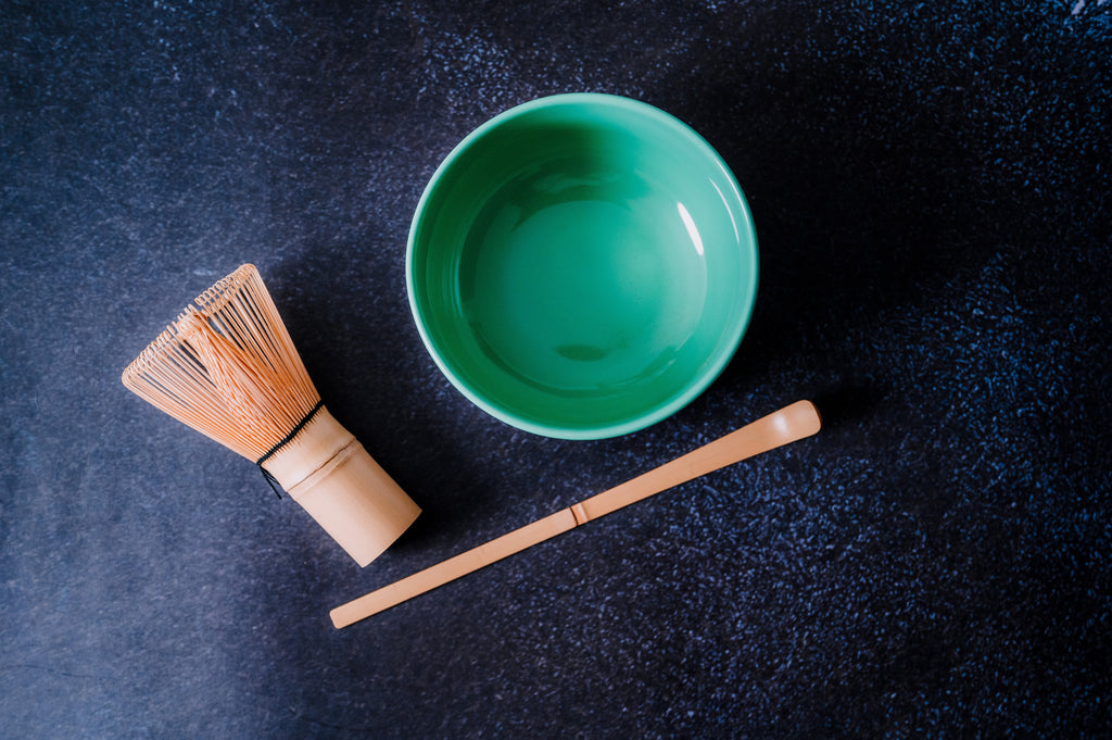 Set de Té Matcha 3 Piezas – Bol Cerámico, Batidor de Bambú 72 Varillas y Cucharilla