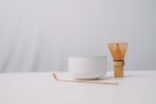 Matcha Tea Set 3 Pieces – Ceramic Bowl, 72-Prong Bamboo Whisk and Scoop