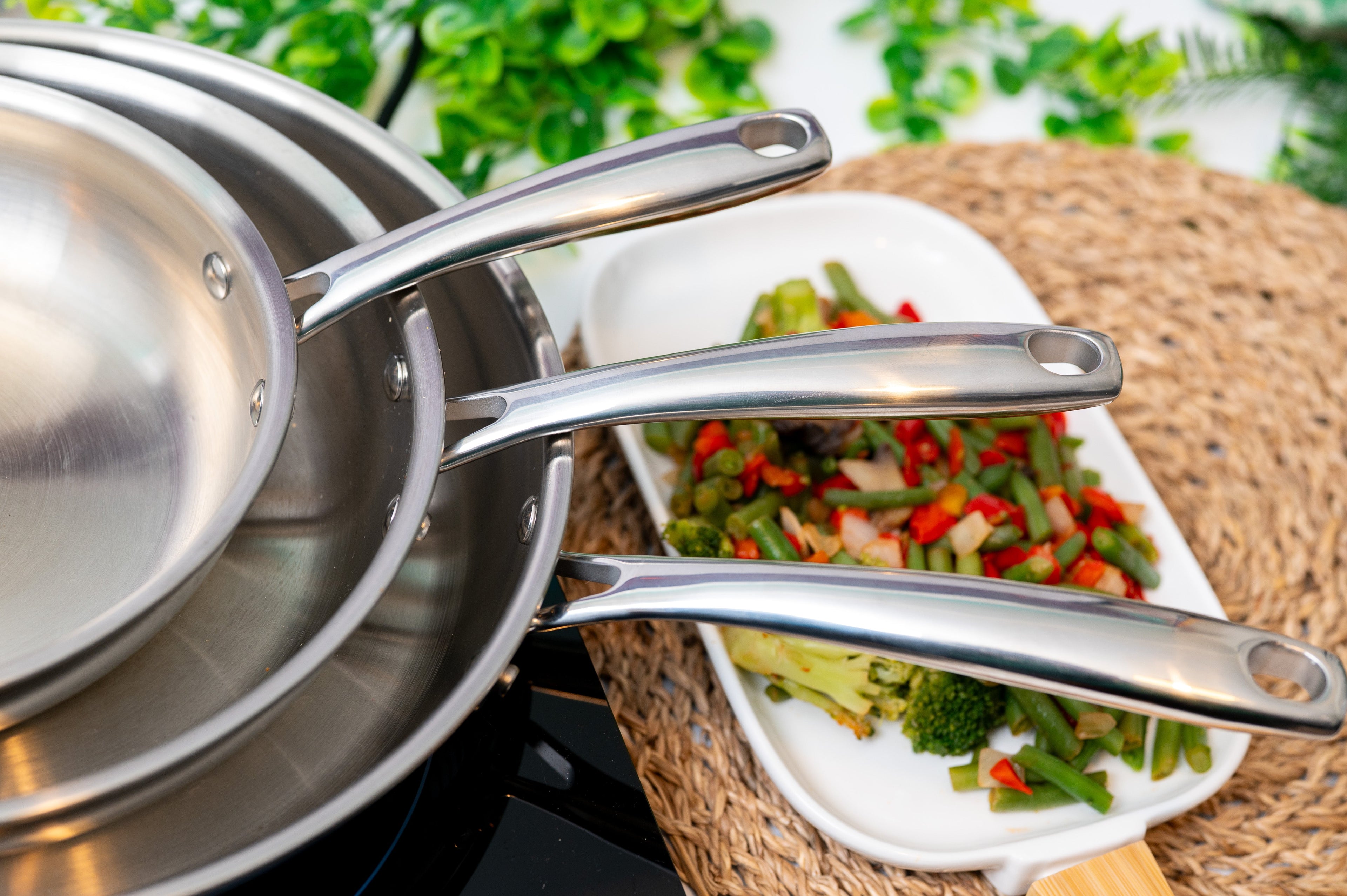 Sartén de Acero Inoxidable 3 Capas – Base Full Induction