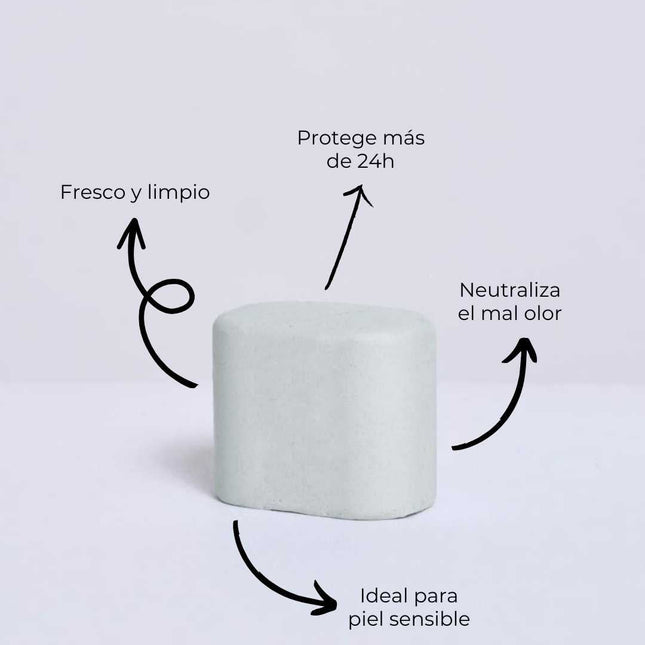 Desodorante sólido para piel sensible uso diario | ecológico