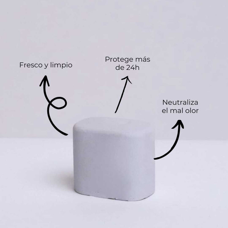 Desodorante sólido ecológico sin aluminio | aroma limpio