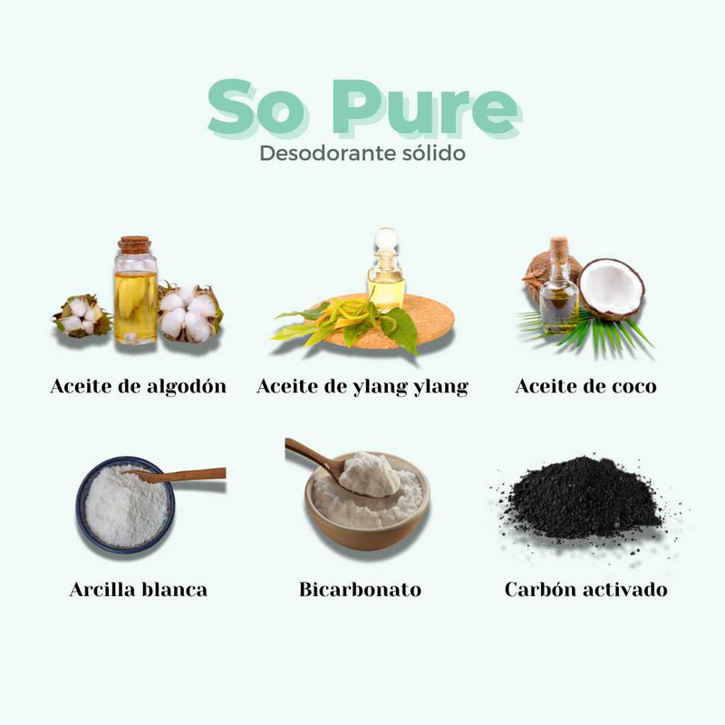 Desodorante sólido ecológico sin aluminio | aroma limpio