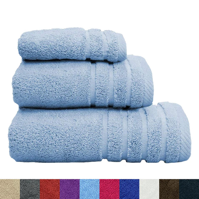 Set of 3 plain bath towels