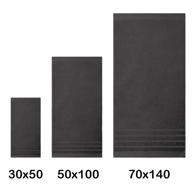 Juego de 3 unidades de toallas de baño lisasToallas