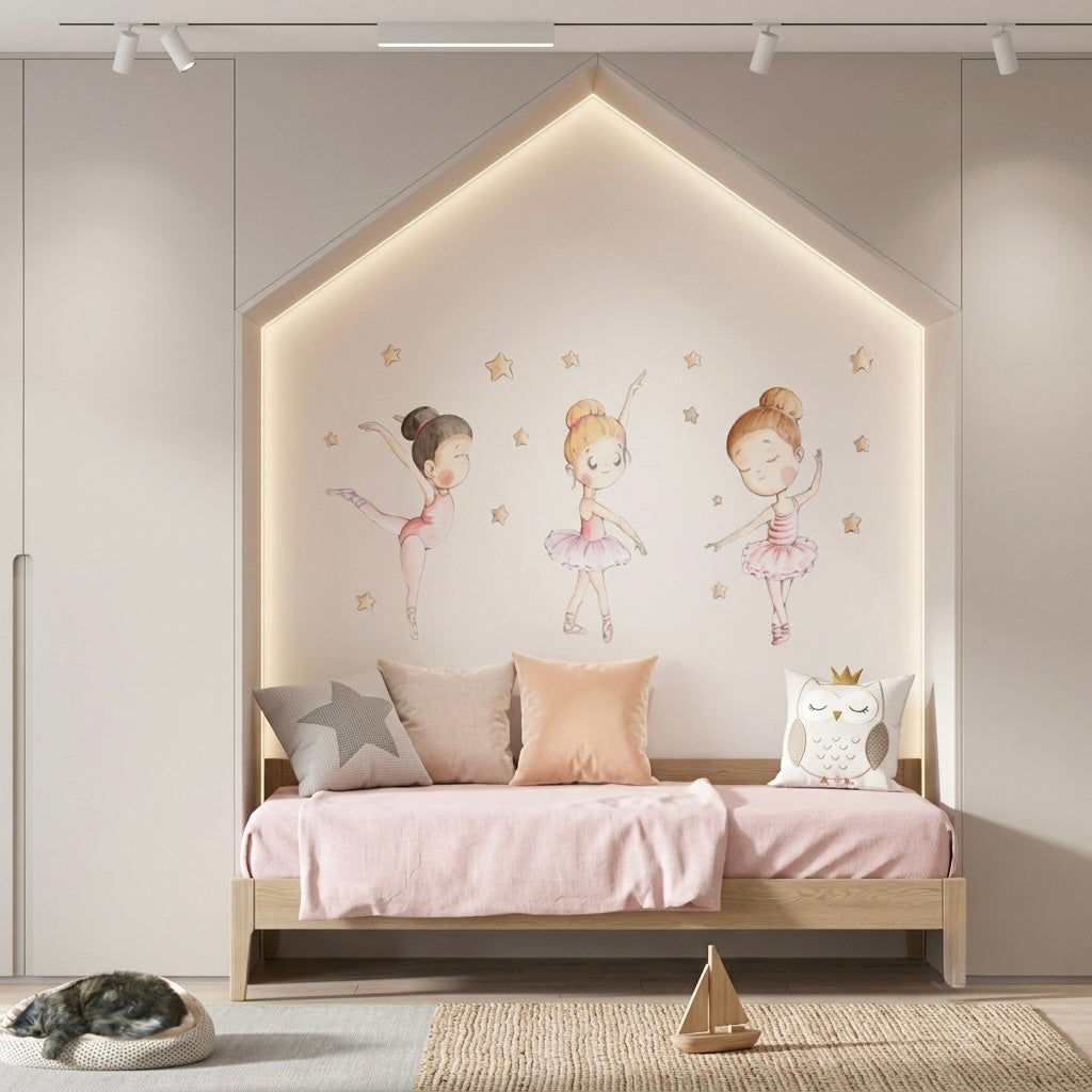 Autocolante decorativo infantil em vinil "WE DANCE" | Pintado à mão para crianças