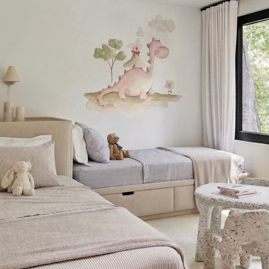 Vinilo decorativo infantil dinosaurio Rex 149x99cm | Pintado a mano