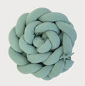 210cm Cotton Braided Crib Bumper for Babies | Mint