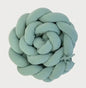 Trenza protector de cuna 210cm de algodón para bebés | menta