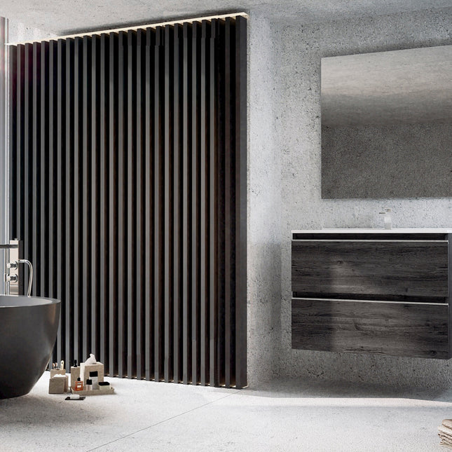 Conjunto completo de mueble de baño con lavabo | ebony | 3_BP