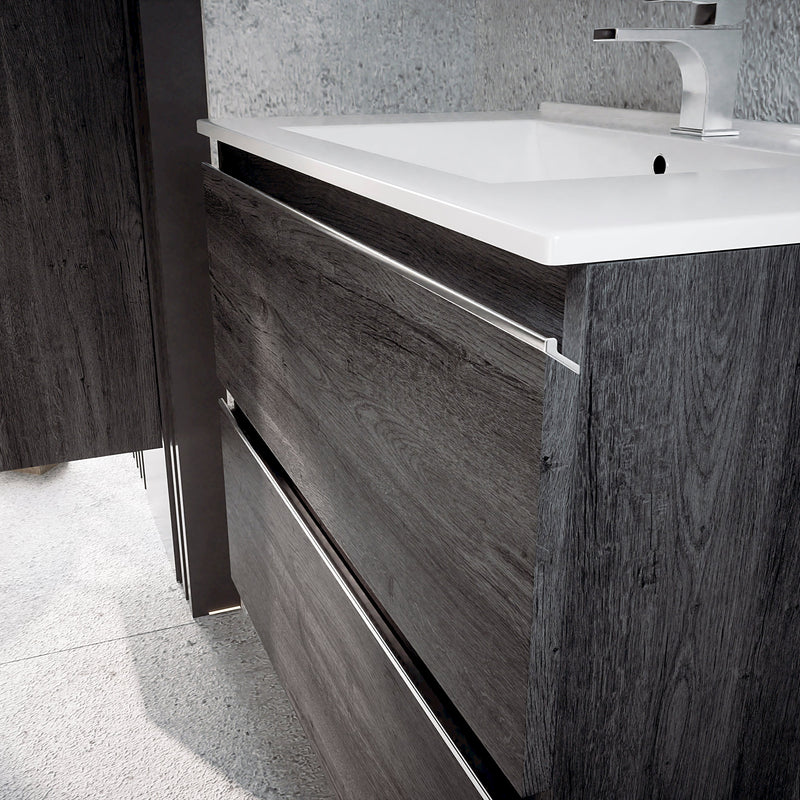 Conjunto completo de mueble de baño con lavabo | ebony | 3_BP