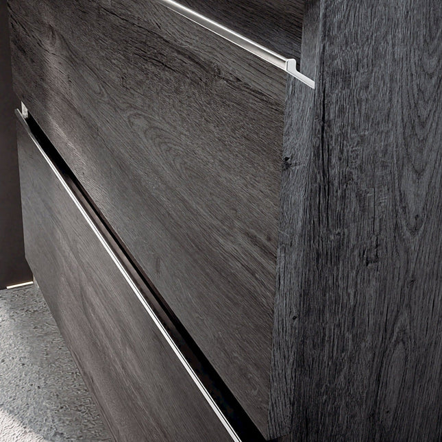 Mueble de baño suspendido sin lavabo 2 cajones | ebony | 3_BP