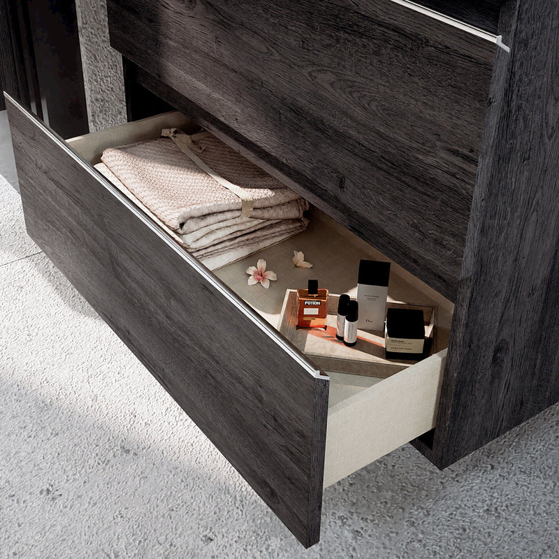 Mueble de baño suspendido sin lavabo 2 cajones | ebony | 3_BP