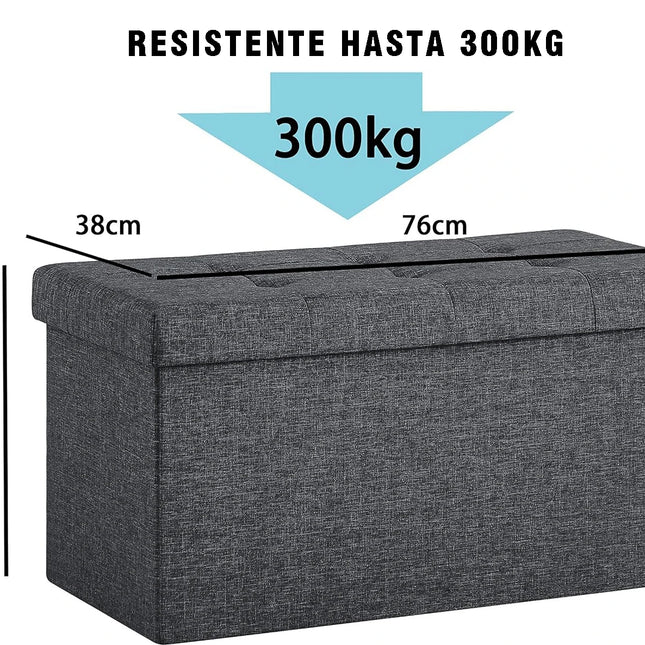 Baúl con asiento acolchado para almacenamiento