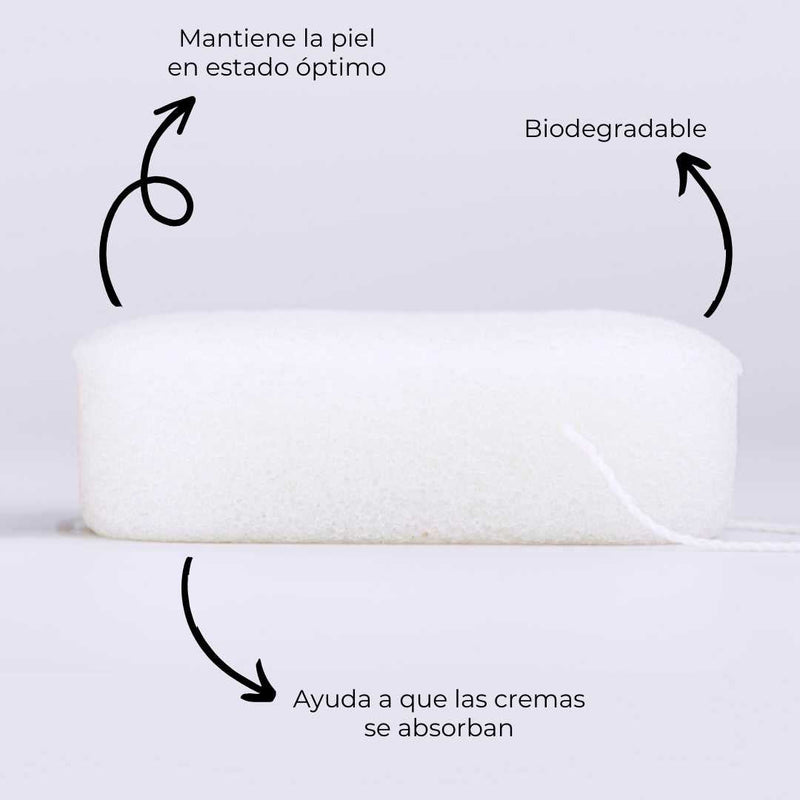 Esponja konjac corporal purificante natural exfoliante suave
