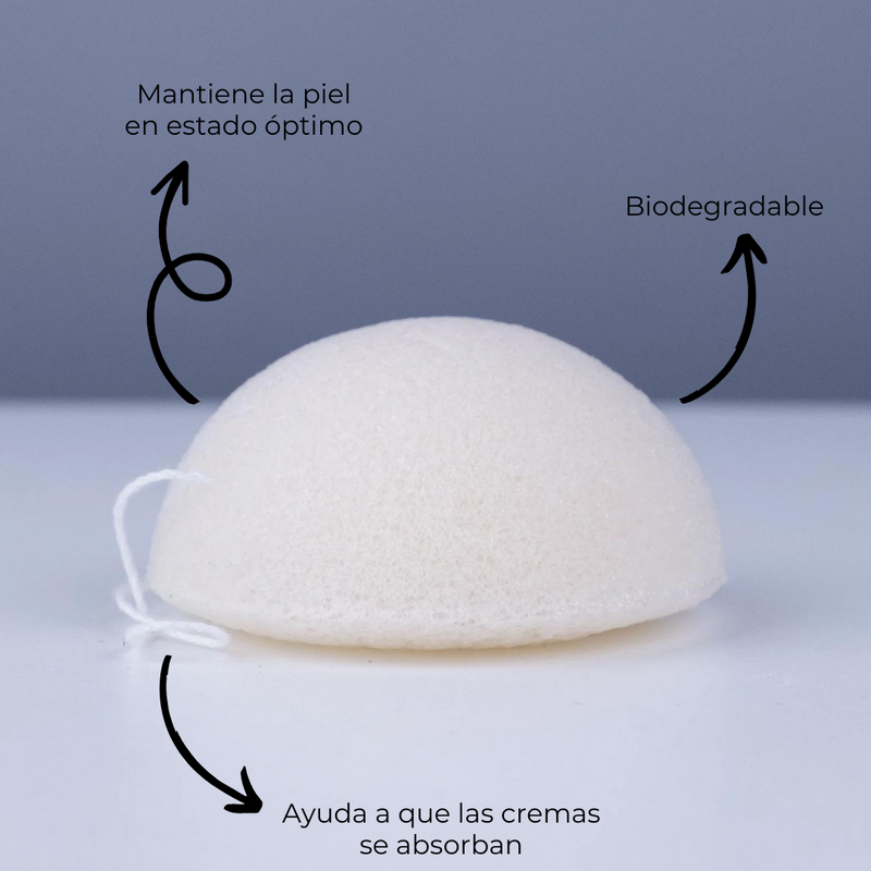 Esponja konjac facial purificante natural para piel sensible