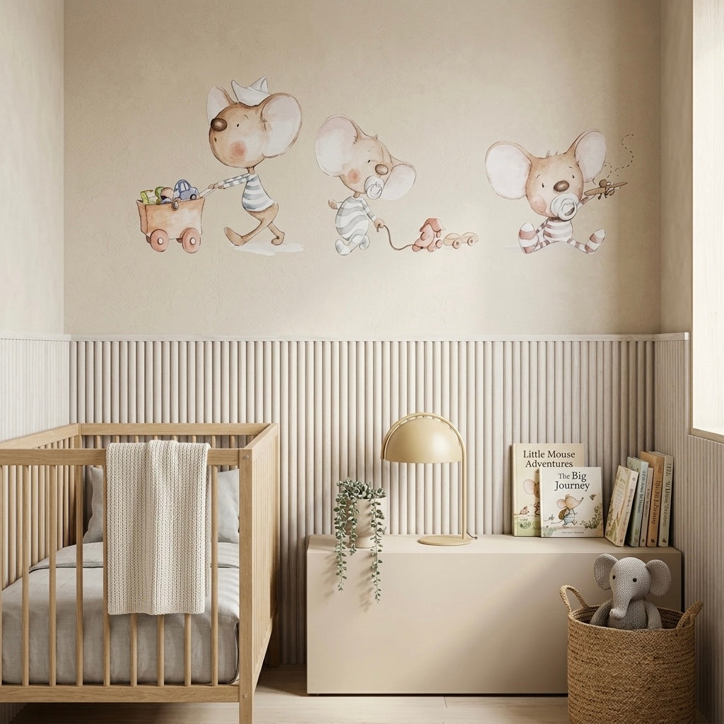 Children's playroom vinyl decal | Hand-painted