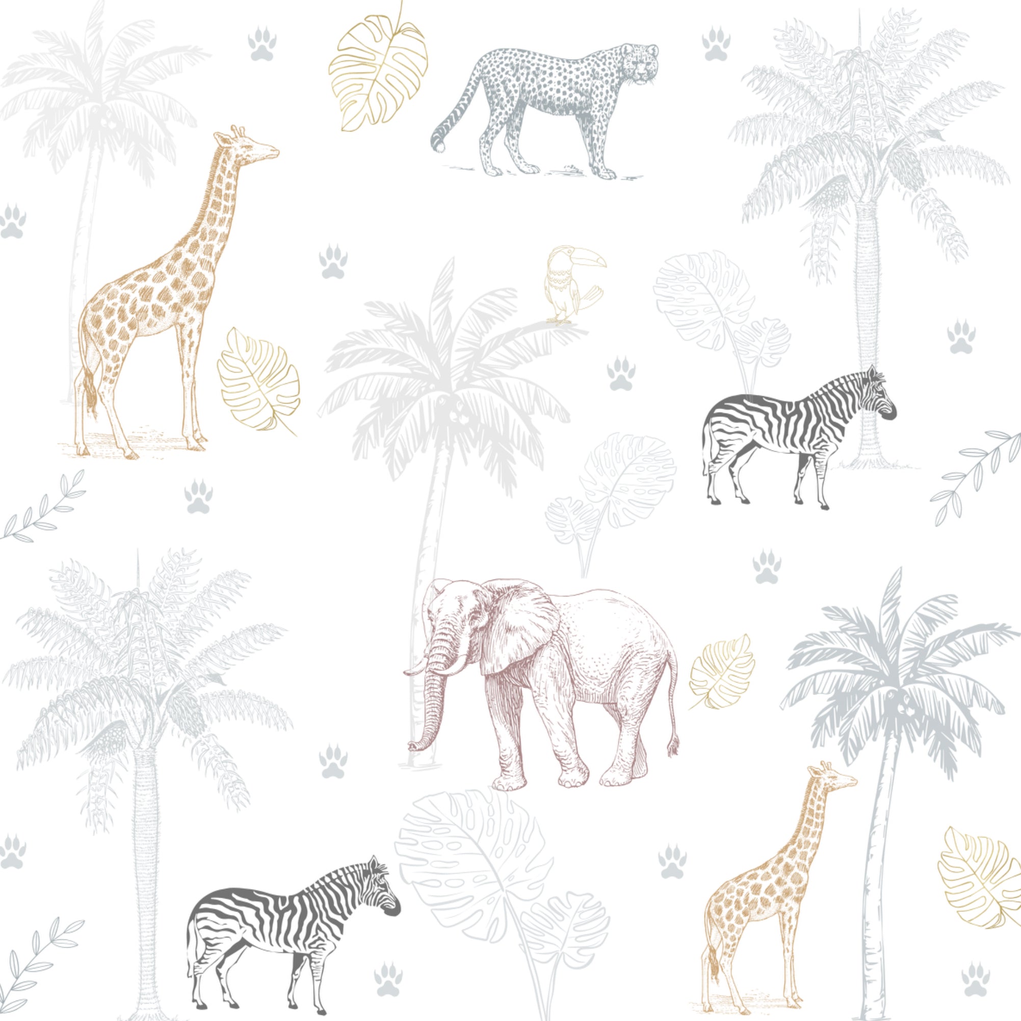 Alfombra vinílica infantil 120x160 cm con diseño jungle