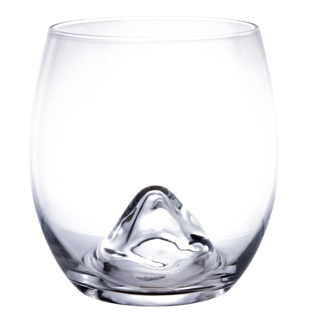 Set of 2 Mountain Whiskey Glasses with Chilling Stones and Tongs