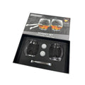 Set of 2 Mountain Whiskey Glasses with Chilling Stones and Tongs