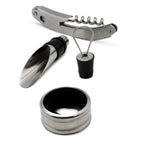 Wine Gift Set - Bottle Case with Corkscrew and Stopper