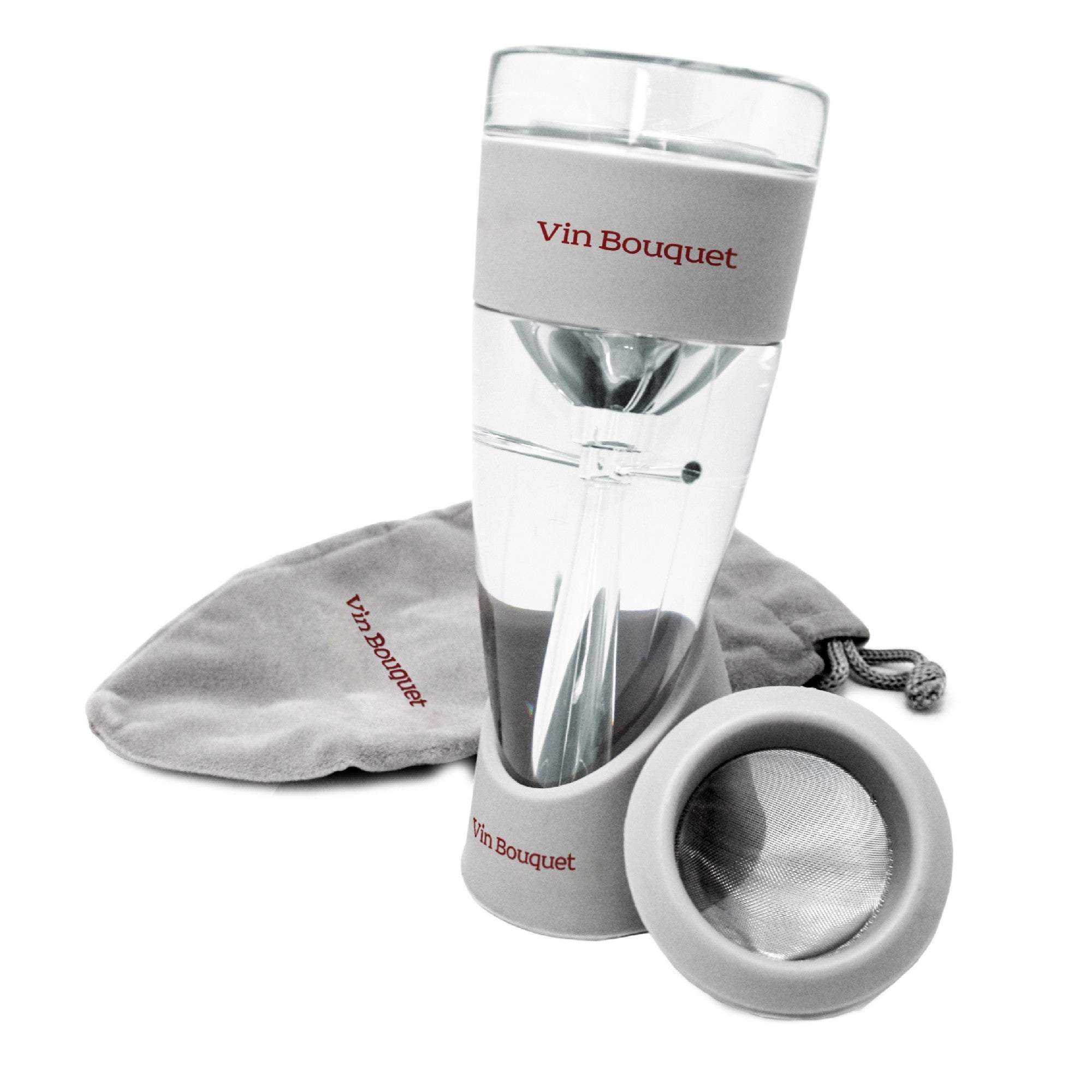 Aireador de vino con filtro y bolsa de transporte